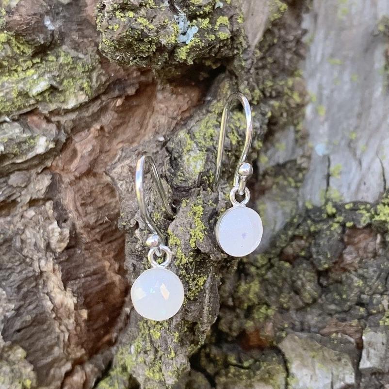 Bezel Drop Earrings